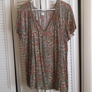 Short Sleeve Floral Blouse